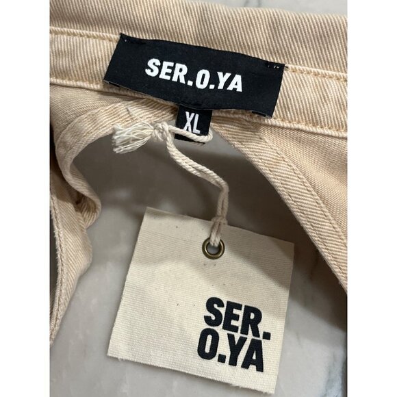 SER.O.YA Gemma Dress in Sand Dune XLarge New Womens Khaki Chino - Picture 9 of 15